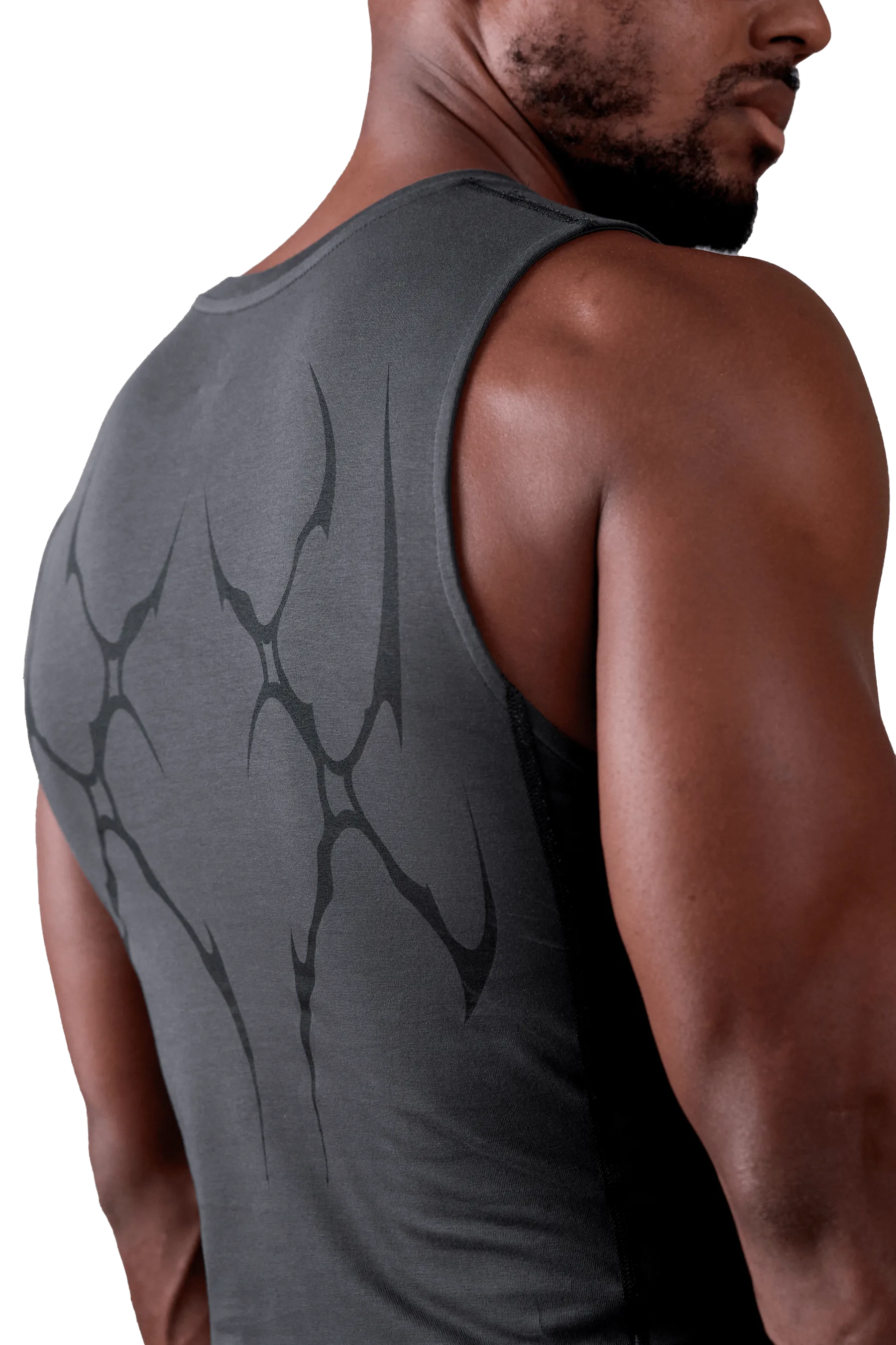 TANK BLACK VEINS GRAPHIC - Dark Gray