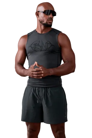 TANK BLACK VEINS GRAPHIC - Dark Gray
