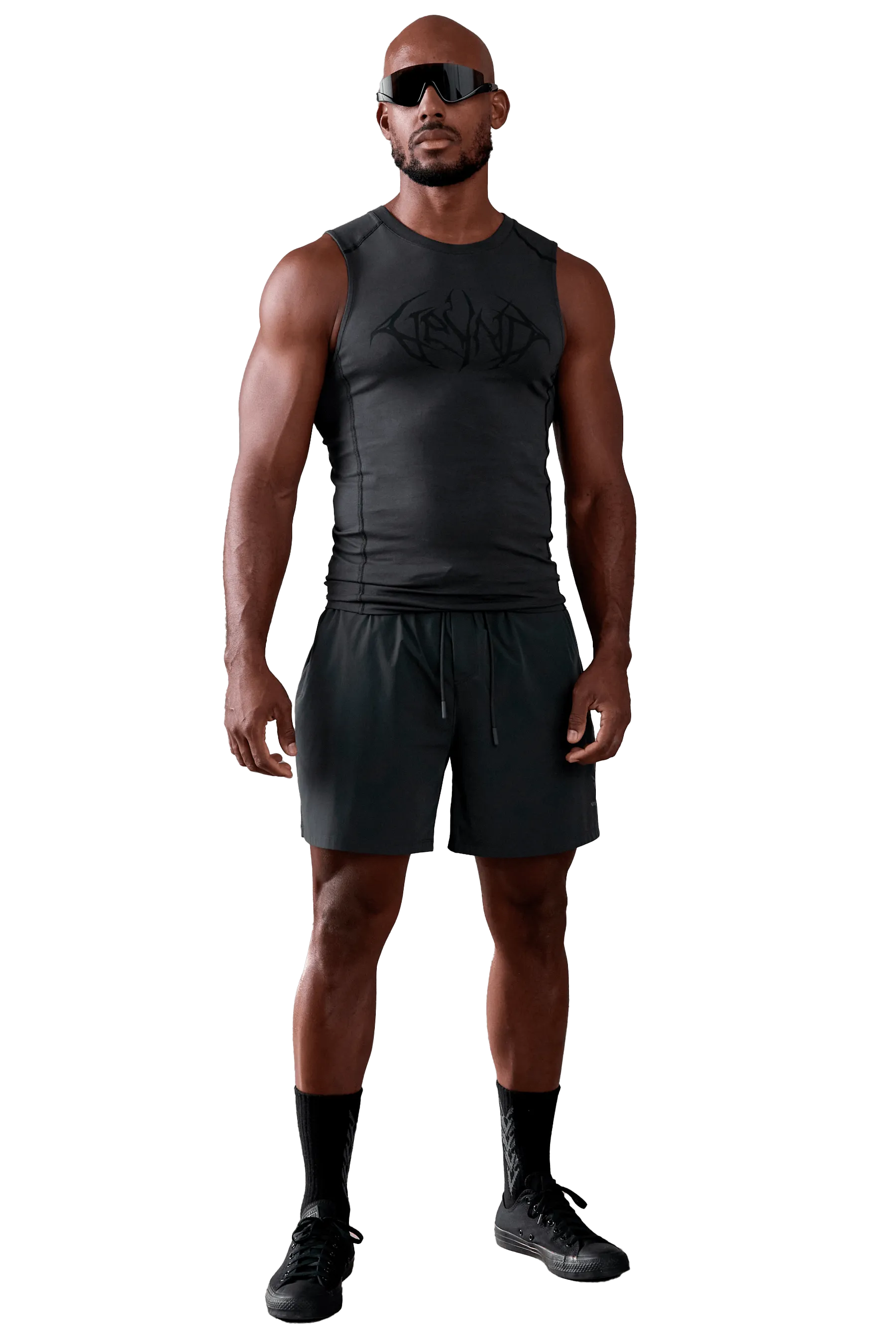 TANK BLACK VEINS GRAPHIC - Dark Gray