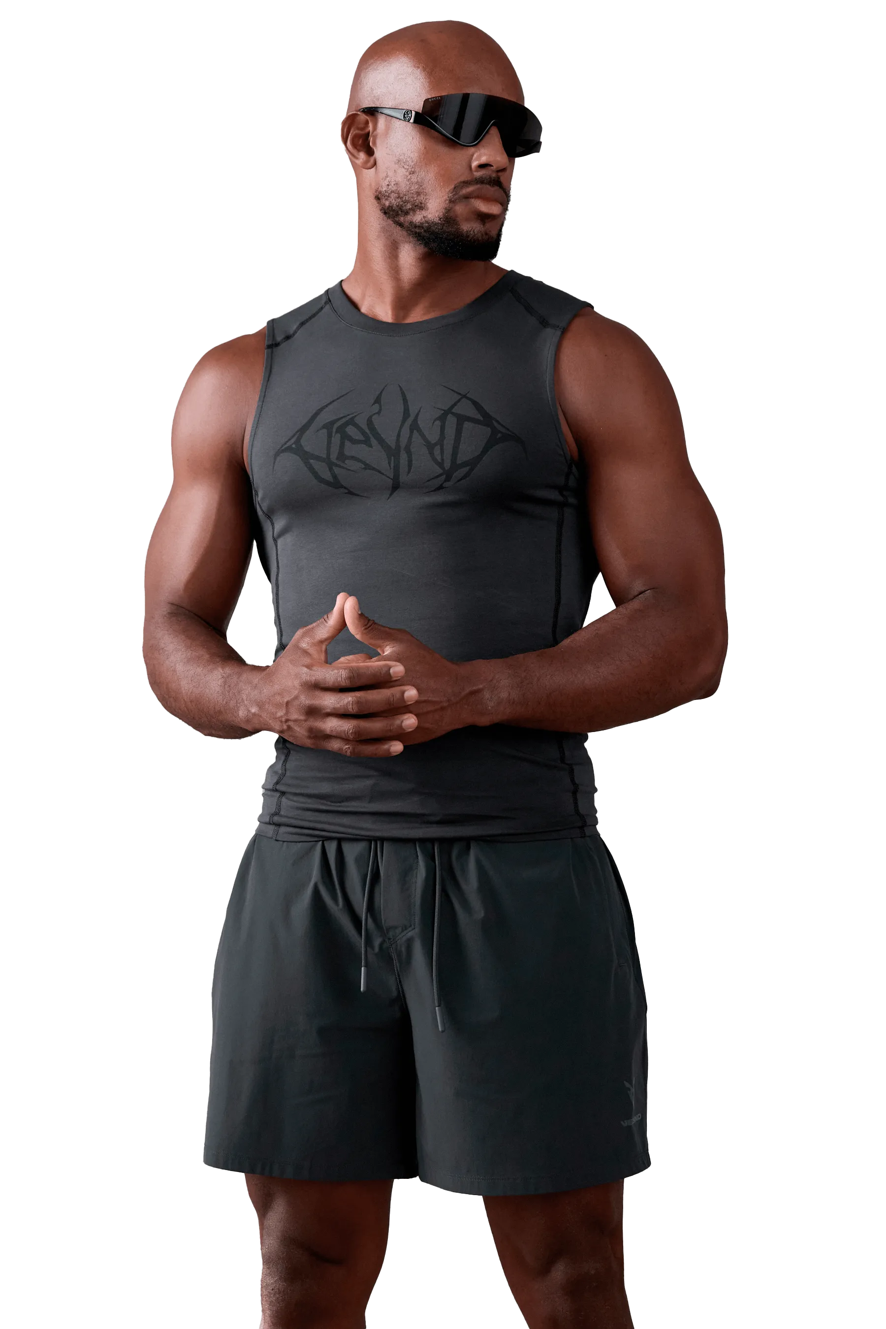 TANK BLACK VEINS GRAPHIC - Dark Gray