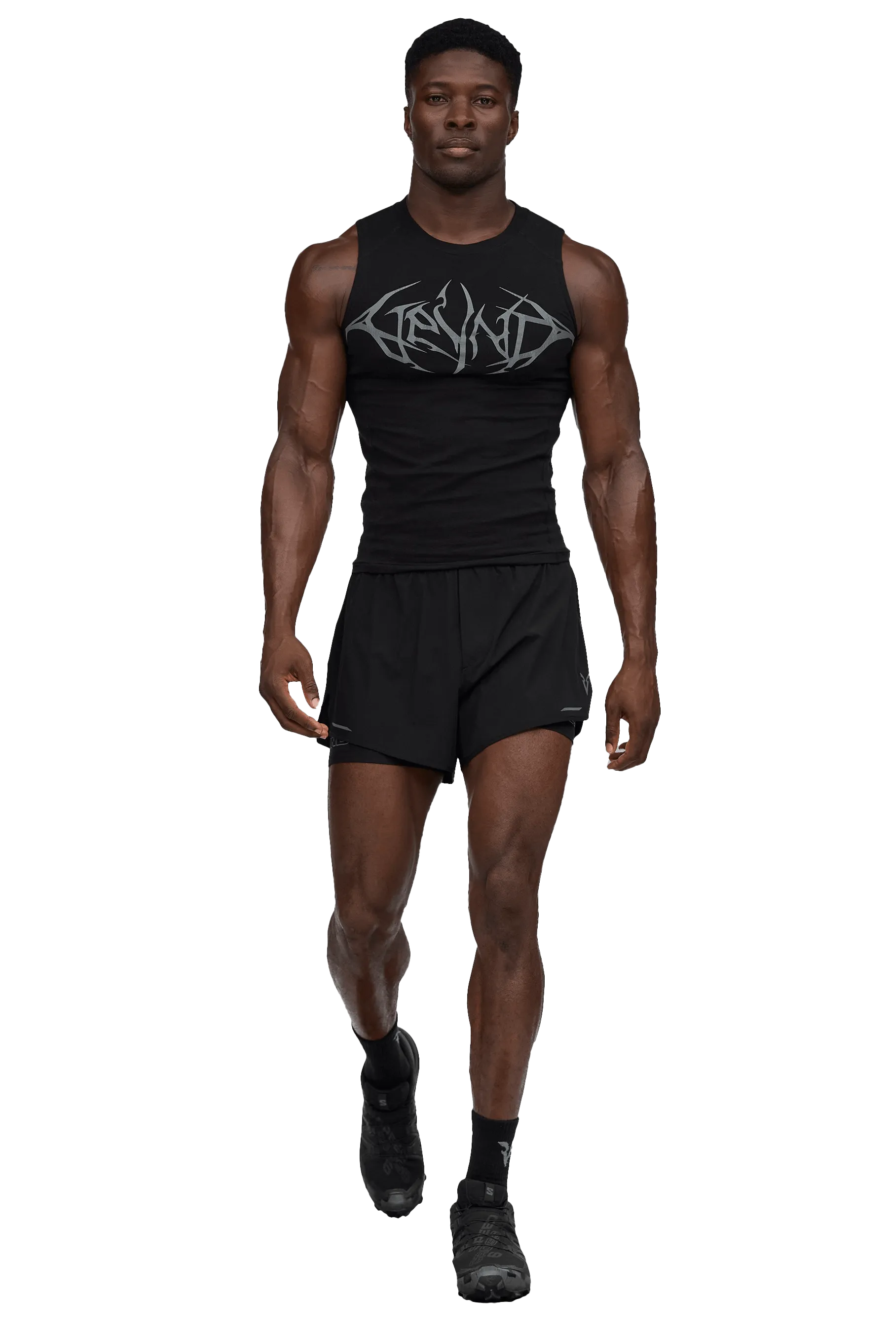 TANK GRAY VEINS GRAPHIC - Black