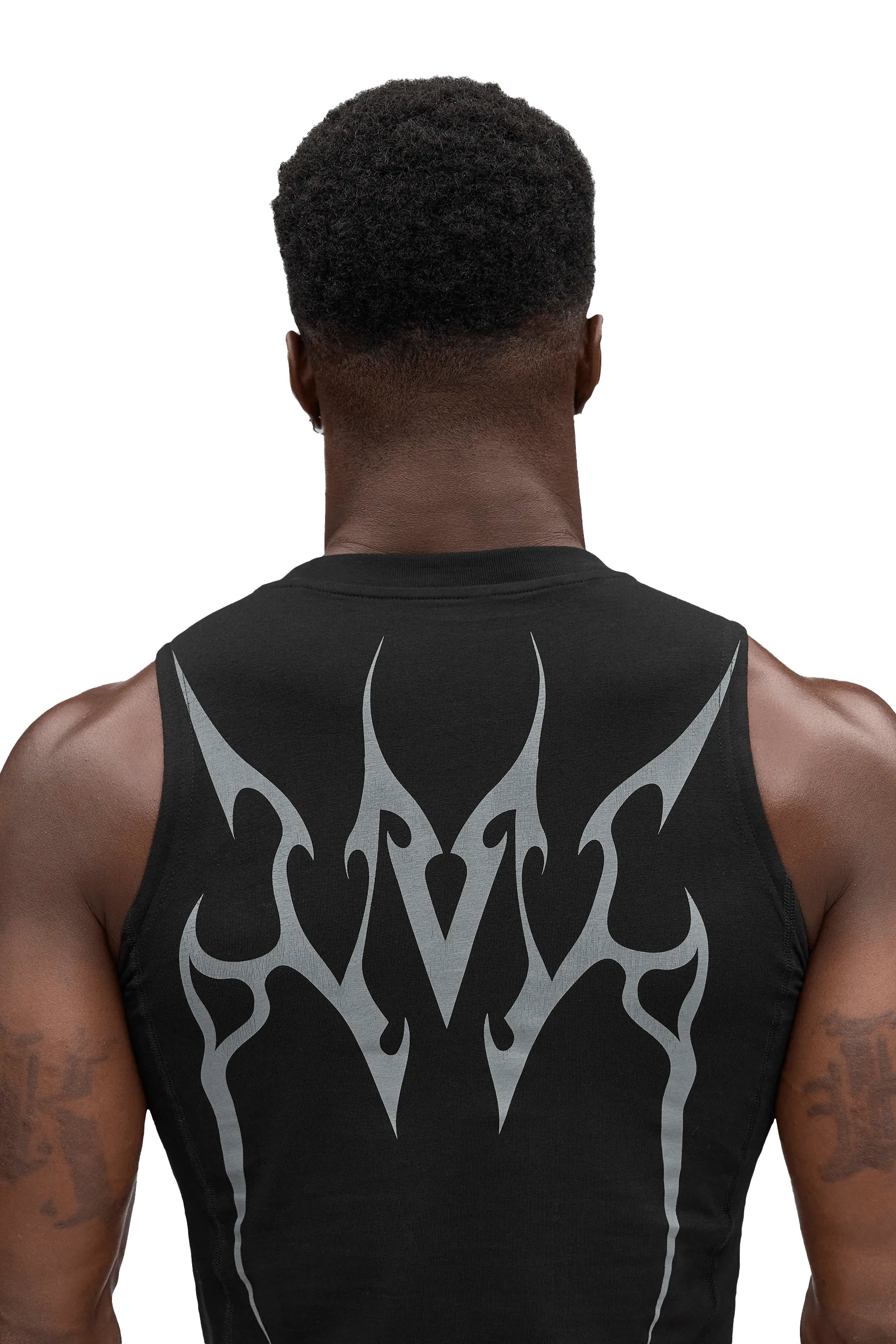 TANK GRAY VEINS GRAPHIC - Black