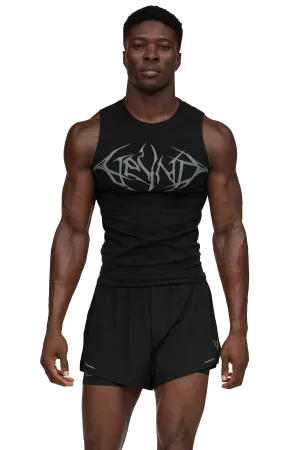 TANK GRAY VEINS GRAPHIC - Black