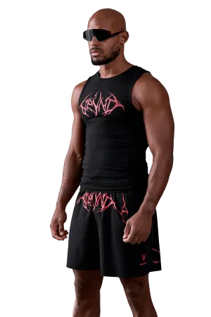 TANK RED VEINS GRAPHIC - Black