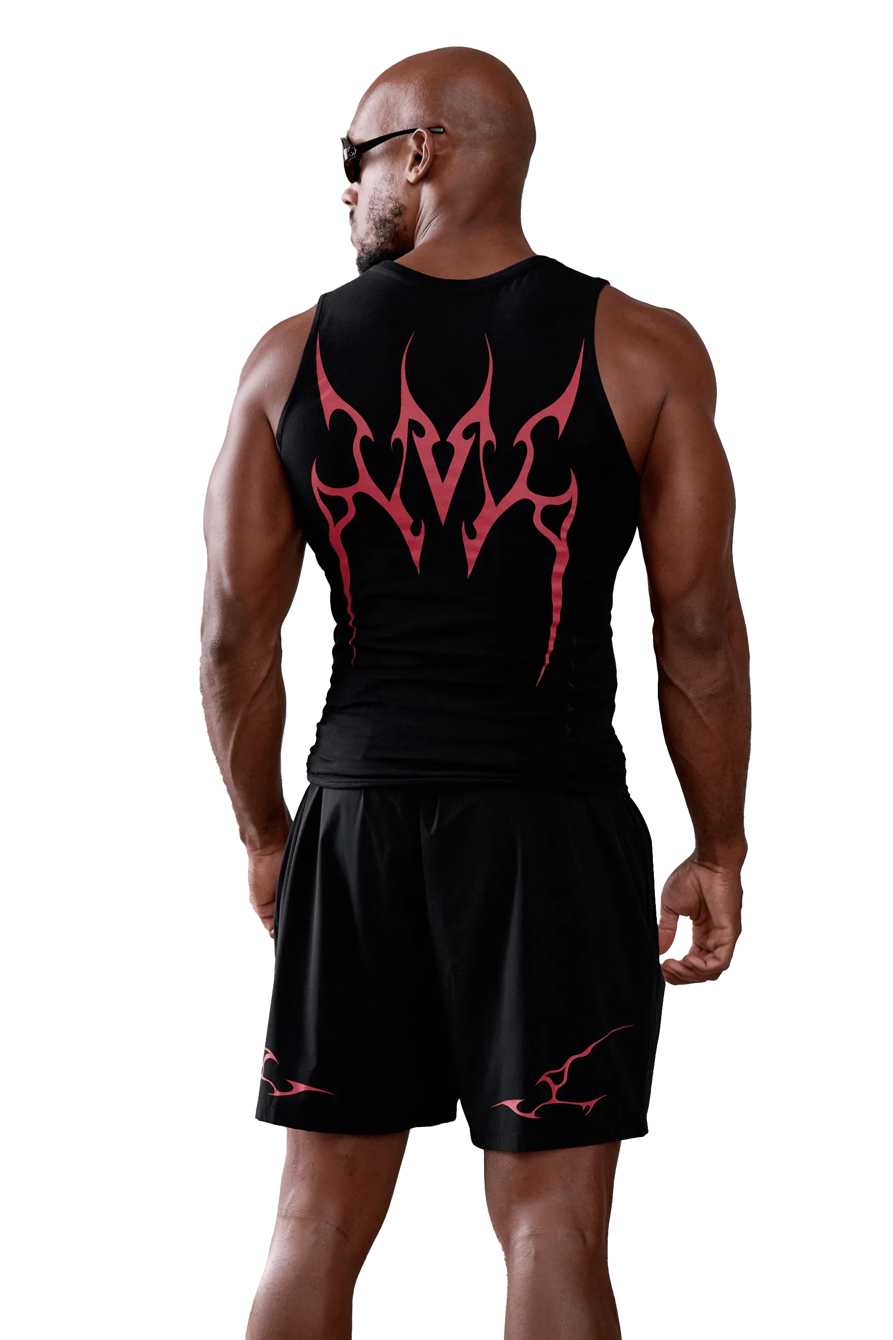 TANK RED VEINS GRAPHIC - Black