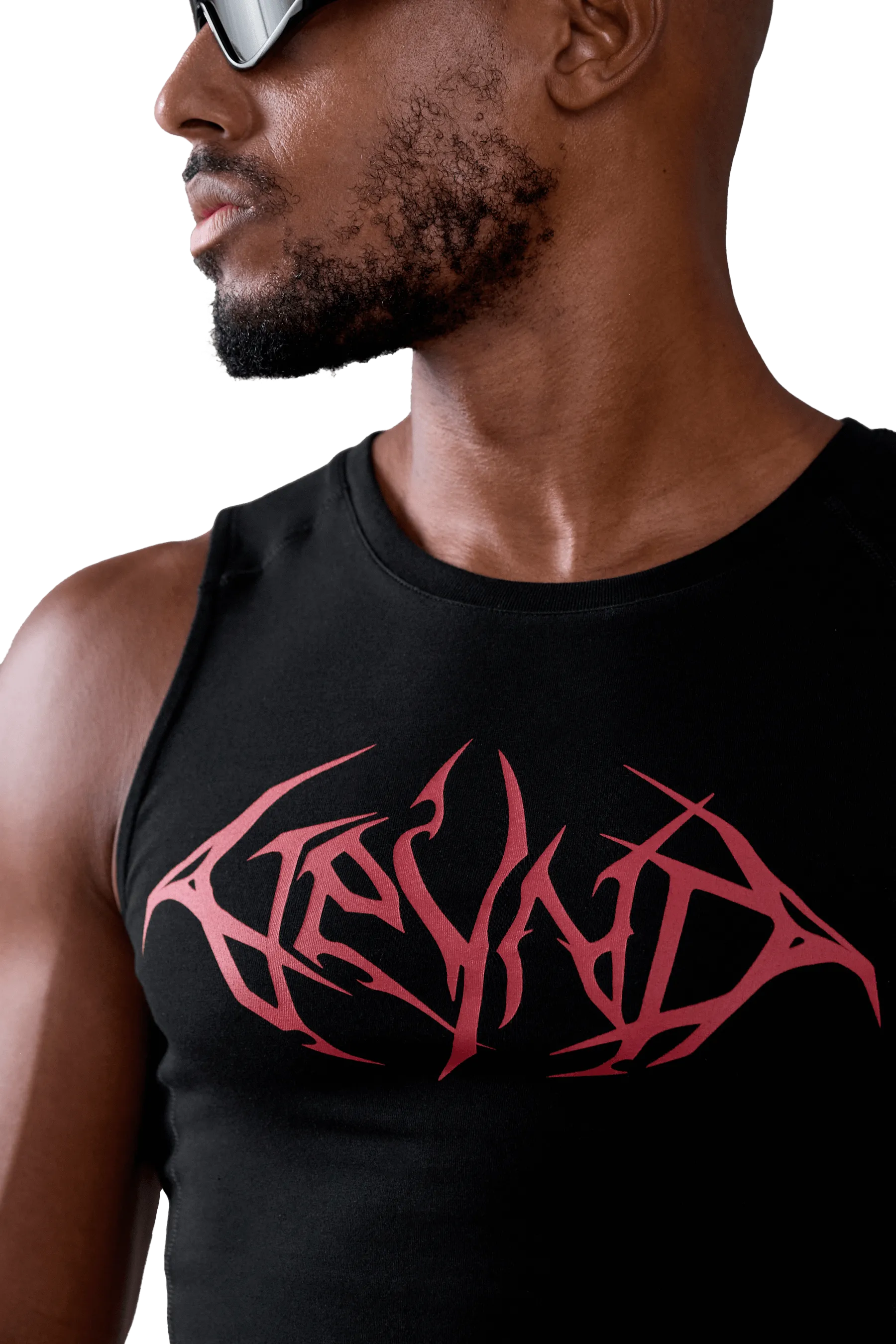 TANK RED VEINS GRAPHIC - Black