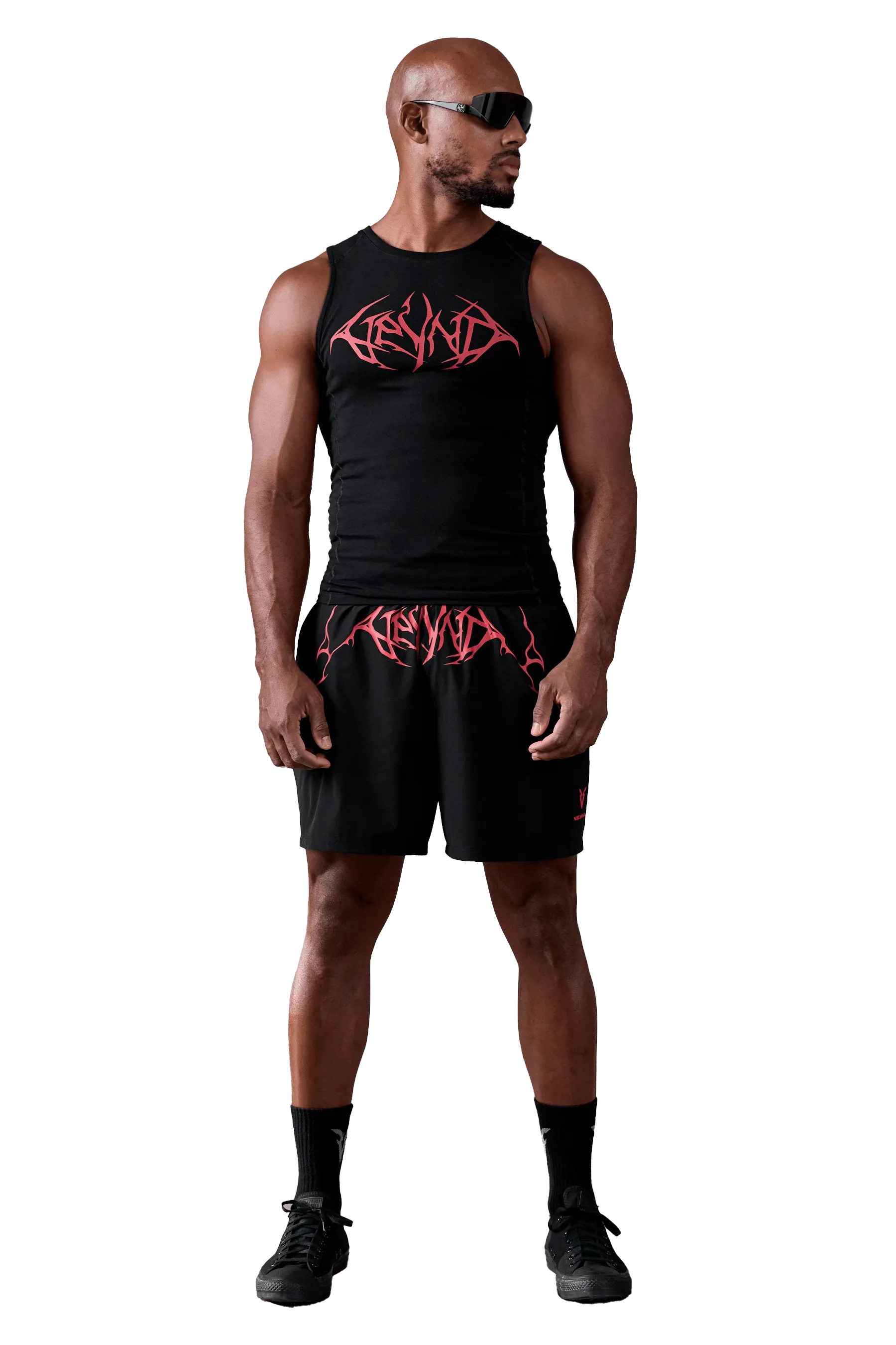 TANK RED VEINS GRAPHIC - Black
