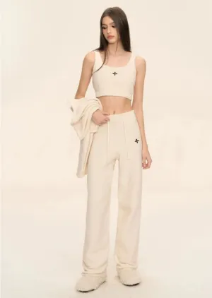 Textured Knitted Cropped Vest