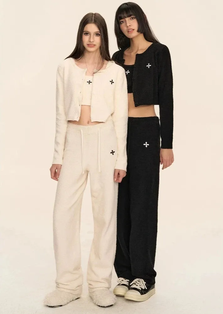 Textured Knitted Cropped Vest