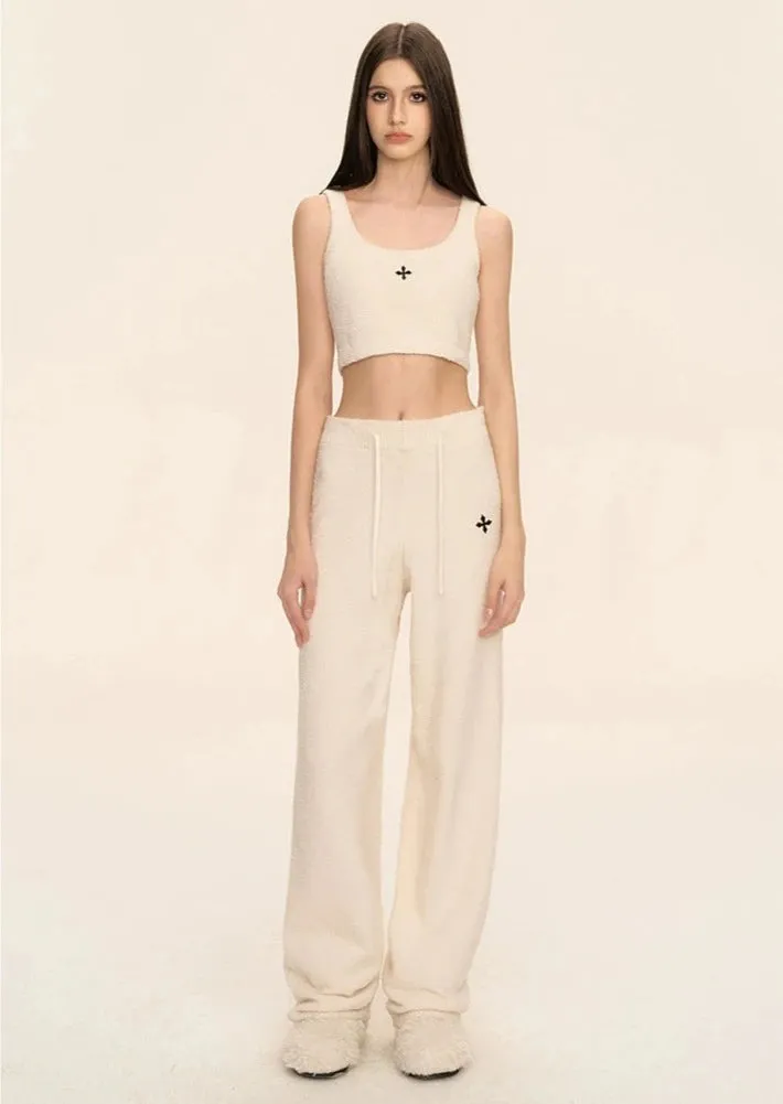 Textured Knitted Cropped Vest