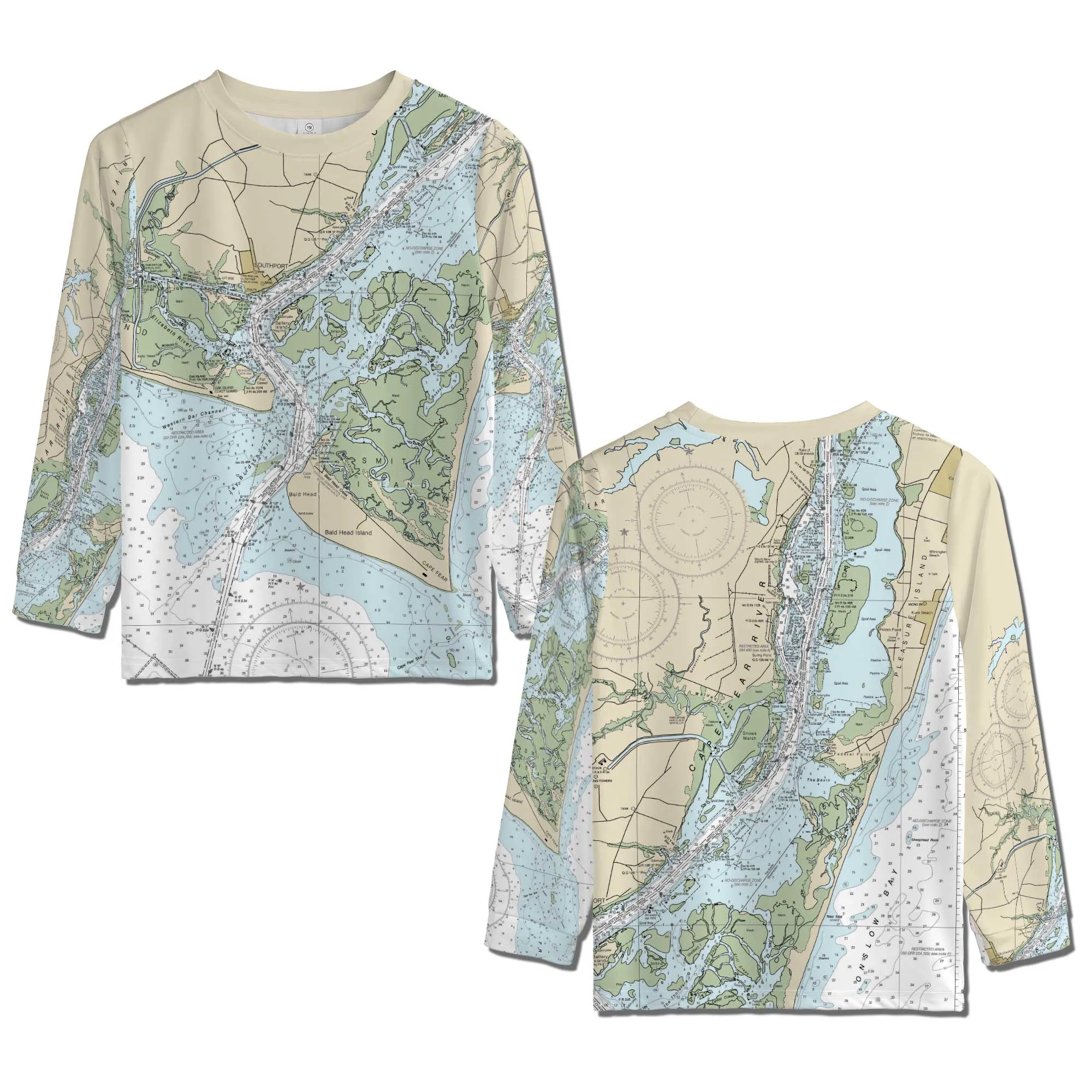 The Cape Fear - Bald Head Island Youth Long Sleeve Performance Tee