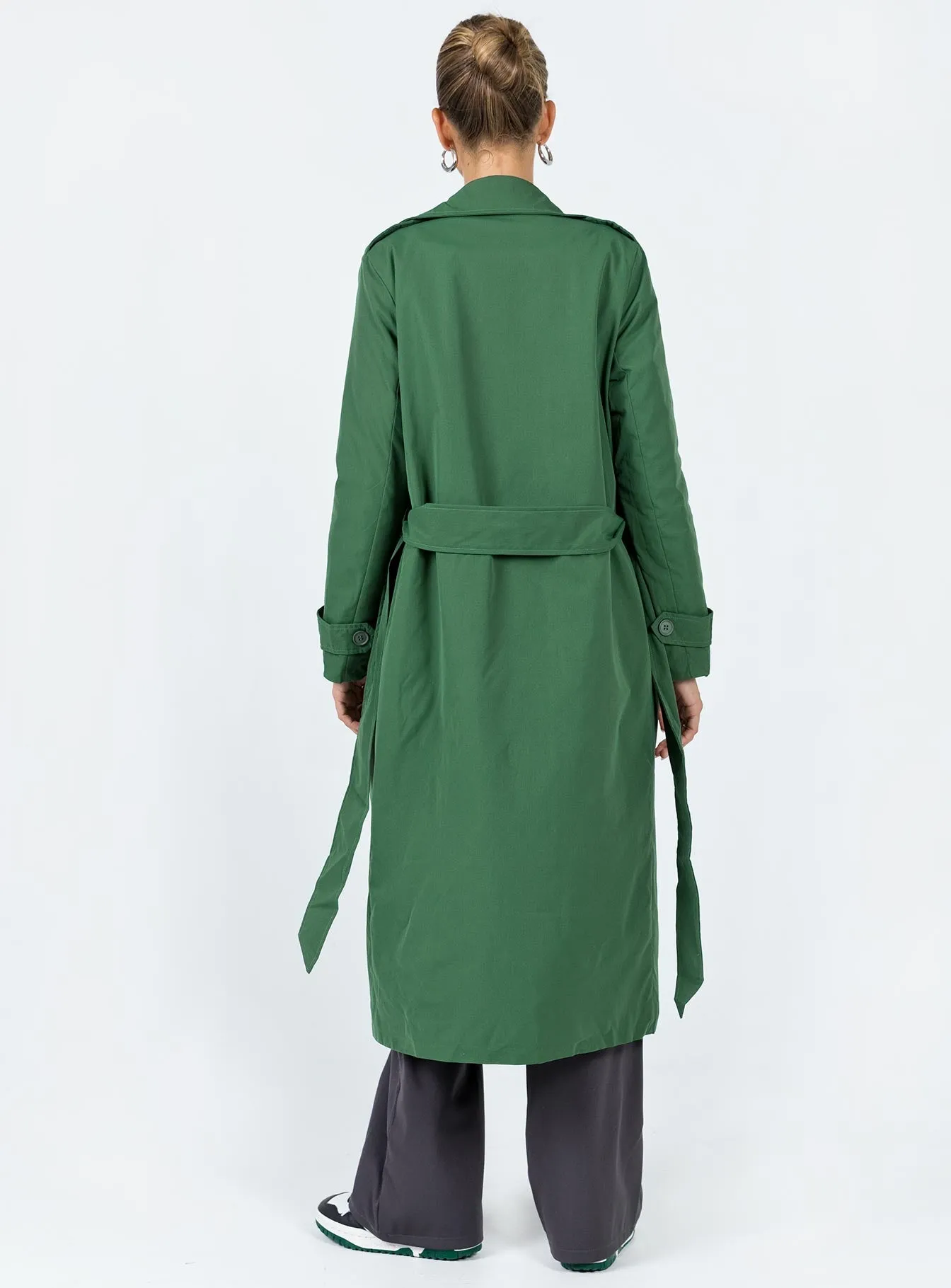 The Clarke Trench Coat Green
