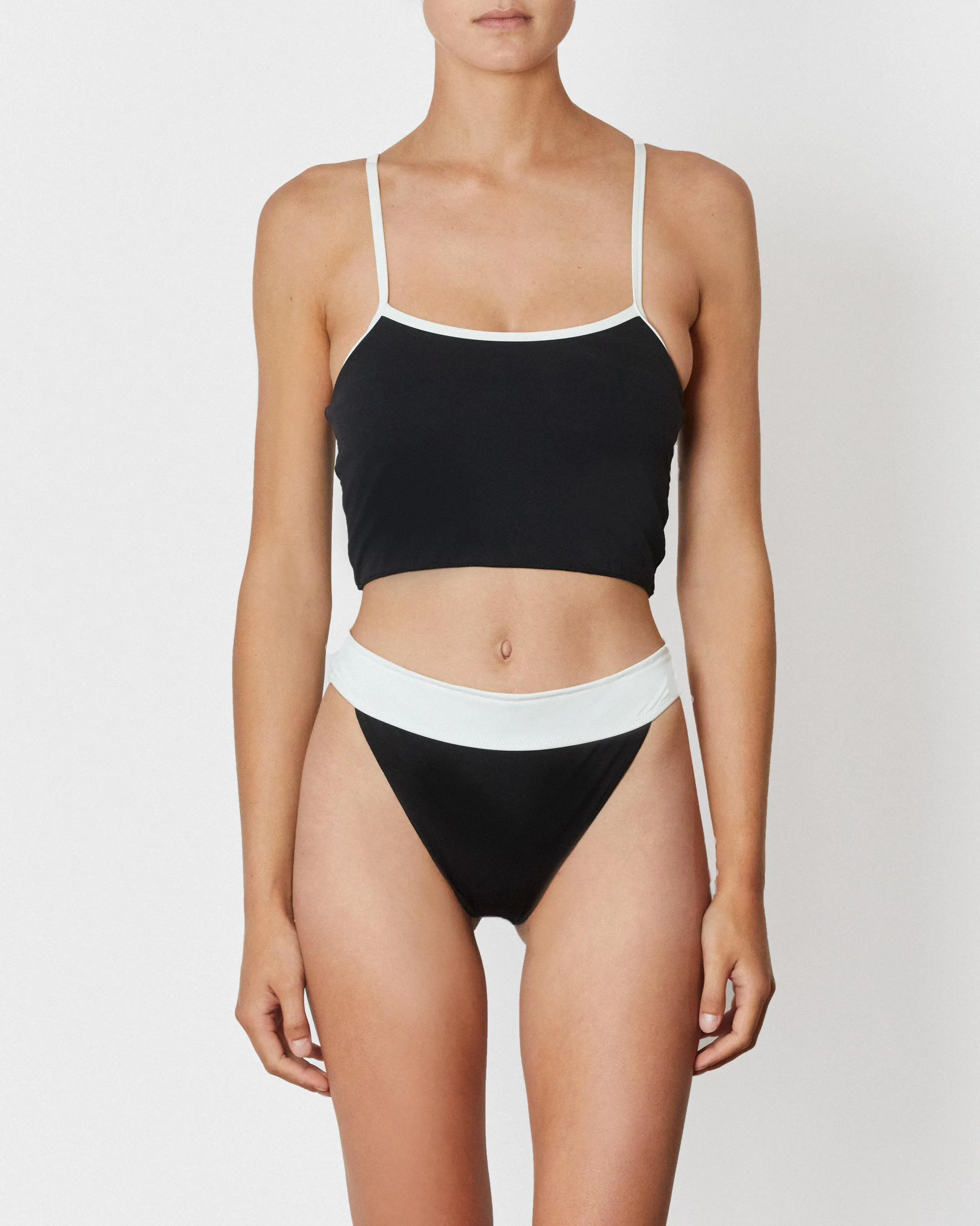 The Contour Bikini Pant - Black & White