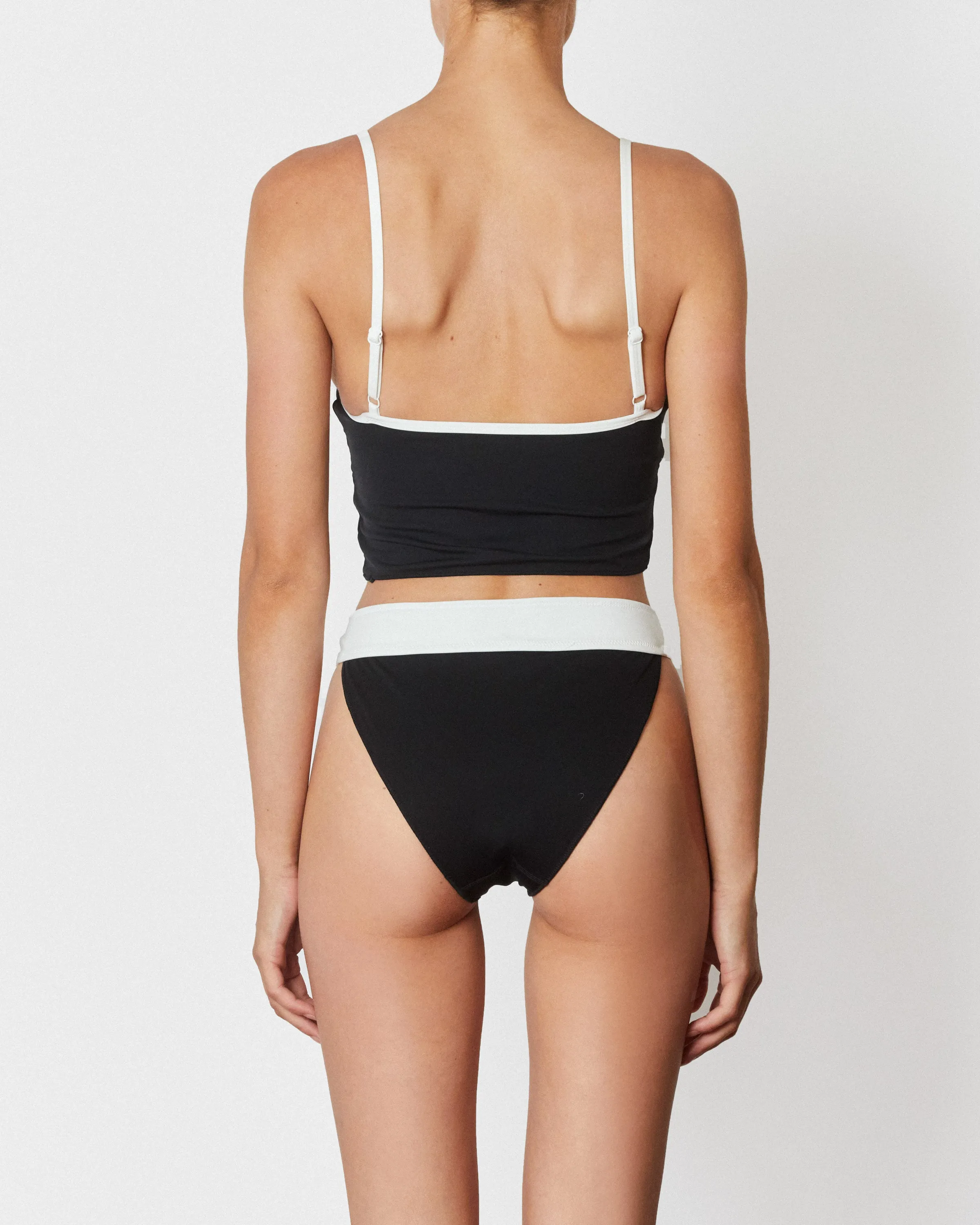 The Contour Bikini Pant - Black & White