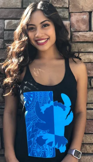 Tribal Stitch Shaka Ladies Racerback Tank