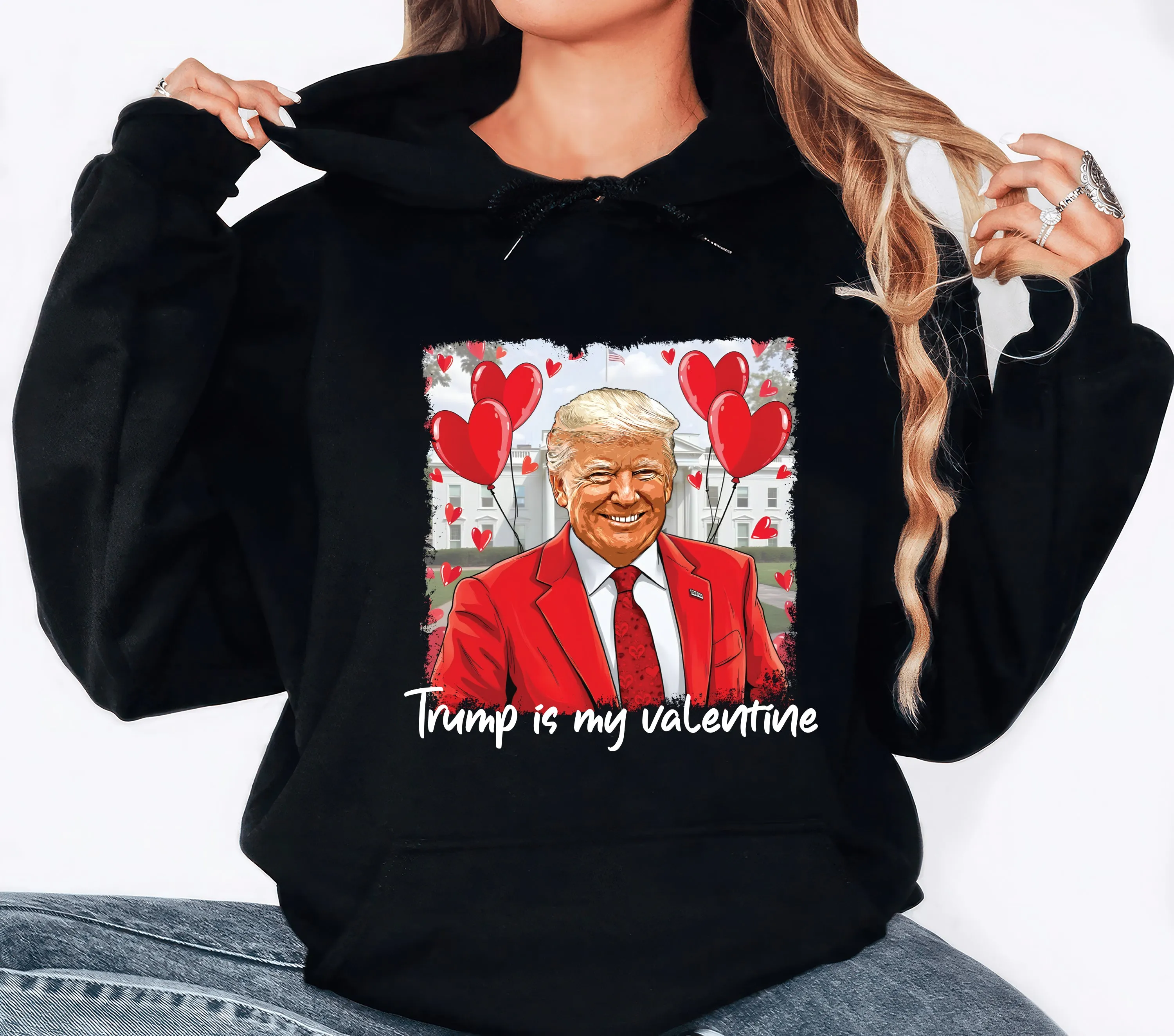 Trump Is My Valentine Hoodie, Retro Valentine Hoodie, Funny Trump Hoodie Trump Valentine Hoodie
