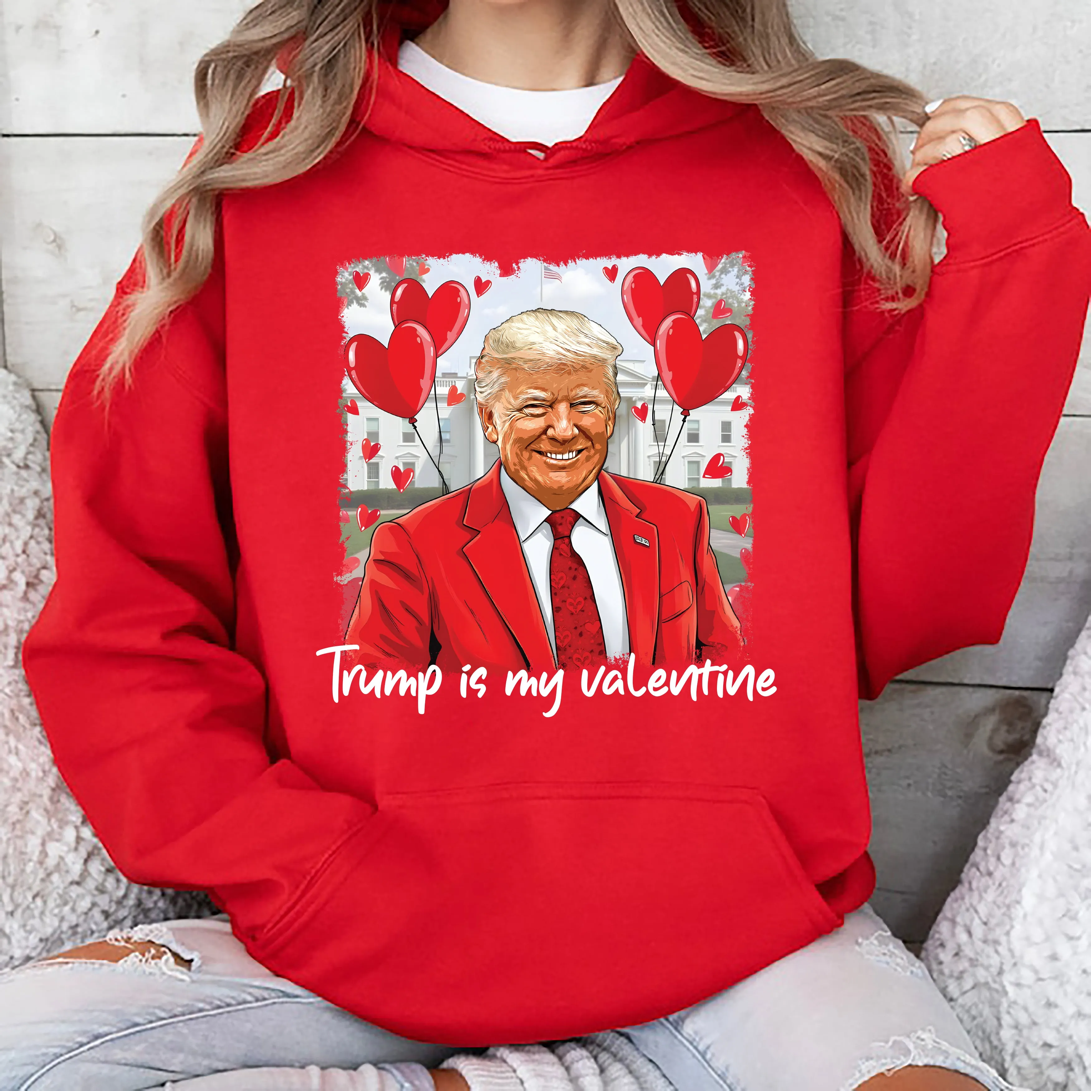 Trump Is My Valentine Hoodie, Retro Valentine Hoodie, Funny Trump Hoodie Trump Valentine Hoodie