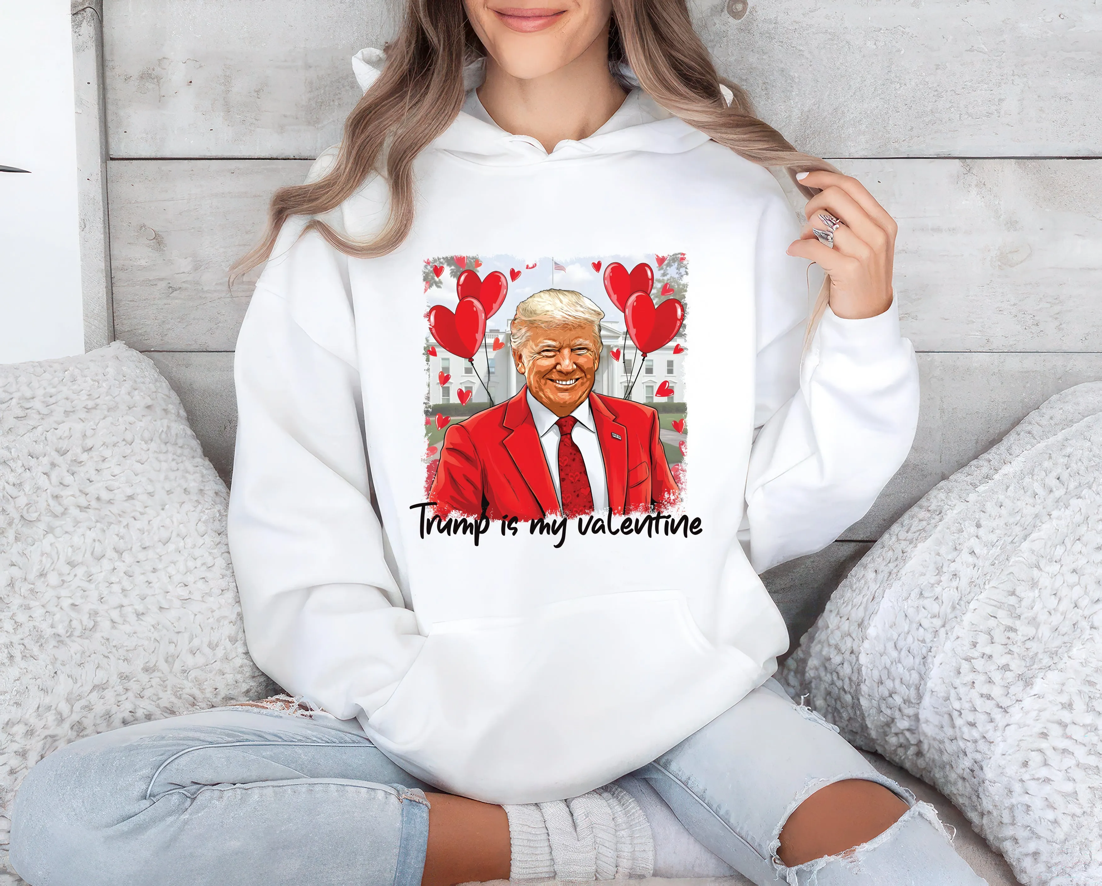 Trump Is My Valentine Hoodie, Retro Valentine Hoodie, Funny Trump Hoodie Trump Valentine Hoodie