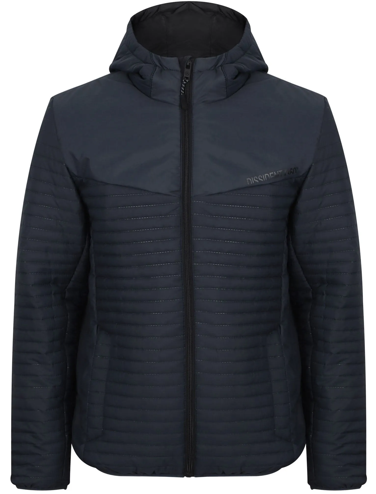 Tynemouth Embossed Quilted Puffer Jacket in Turbulence Blue - Dissident
