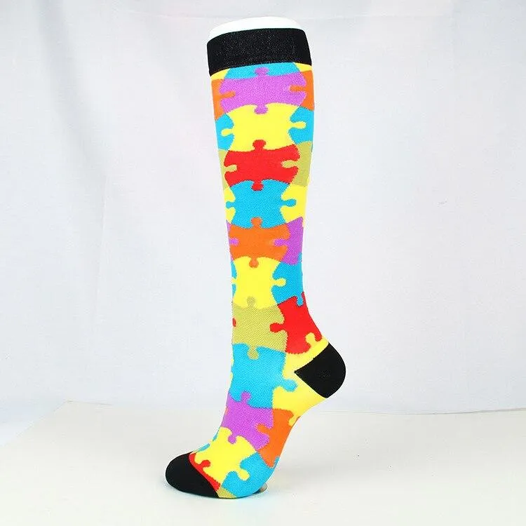Unisex Support Nylon High Pressure Compression Stockings