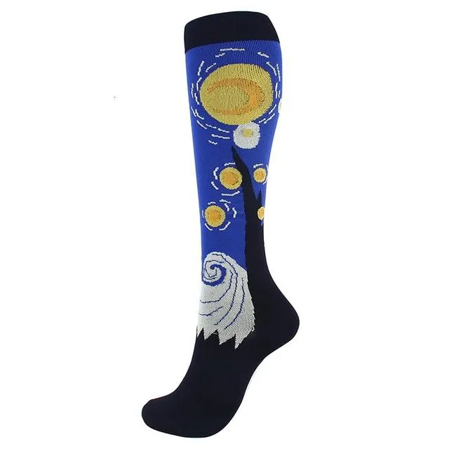 Unisex Support Nylon High Pressure Compression Stockings
