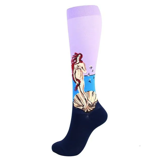 Unisex Support Nylon High Pressure Compression Stockings