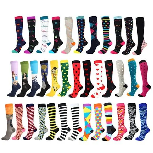 Unisex Support Nylon High Pressure Compression Stockings
