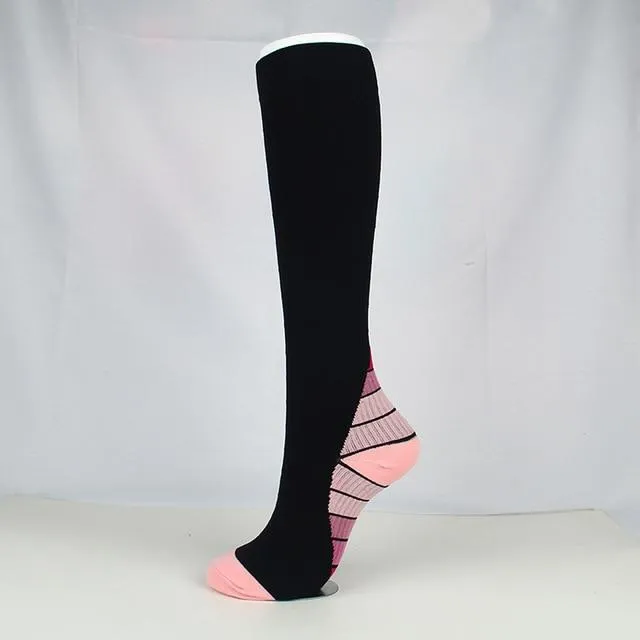 Unisex Support Nylon High Pressure Compression Stockings