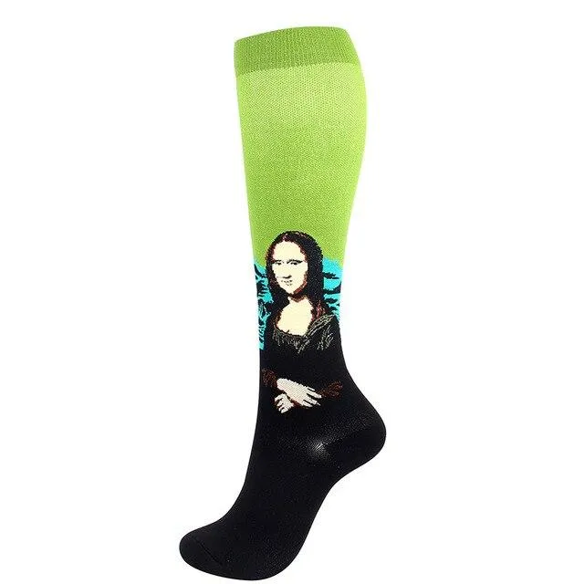 Unisex Support Nylon High Pressure Compression Stockings
