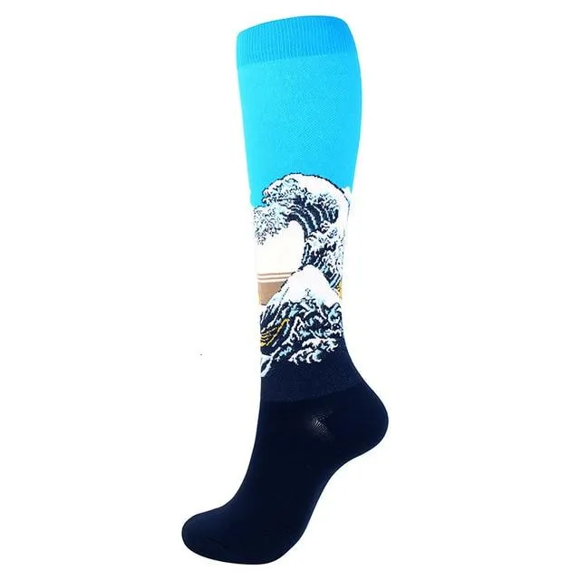 Unisex Support Nylon High Pressure Compression Stockings