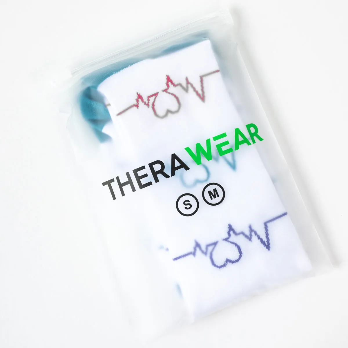 White Heart Compression Socks