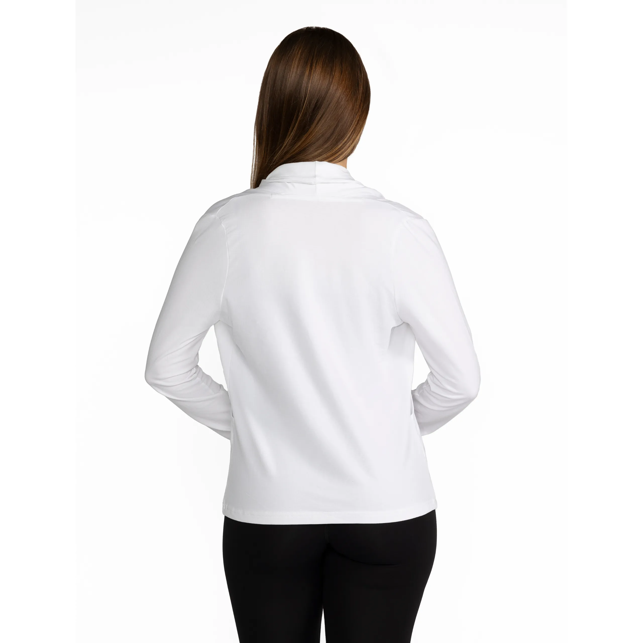 White Shorter-Length Cardigan