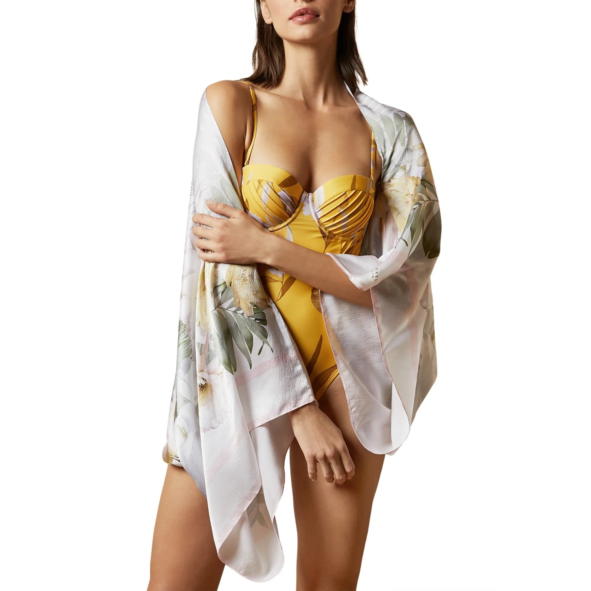 Women Allie-Woodland Cape Scarf - Ivory